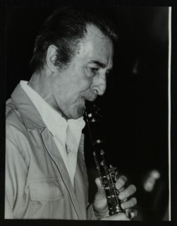 American clarinetist Buddy DeFranco playing at the Bass Clef, London, 1985. Artist: Denis Williams