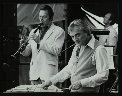 Buddy DeFranco and Terry Gibbs at the Capital Radio Jazz Festival, Knebworth, Hertfordshire, 1981. Artist: Denis Williams