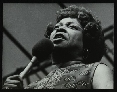 American singer Sarah Vaughan at the Capital Radio Jazz Festival, Knebworth, Hertfordshire, 1981. Artist: Denis Williams