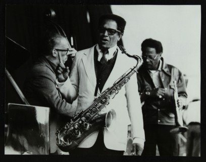 George Duvivier, Illinois Jacquet and Clark Terry at the Newport Jazz Festival, Middlesbrough, 1978. Artist: Denis Williams