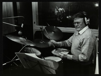 Drummer Bobby Orr at the Ted Taylor recording studio, London, 12 January 1988. Artist: Denis Williams