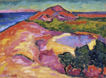 'Coast scene with red hill', 1911. Artist: Alexei Jawlensky