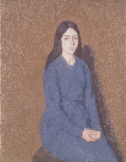 'Girl in a blue dress', 1900-1935. Artist: Gwendolen Mary John