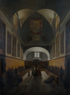 'The choir of the Capuchin Church, Rome', 1817. Artist: Francois-Marius Granet.