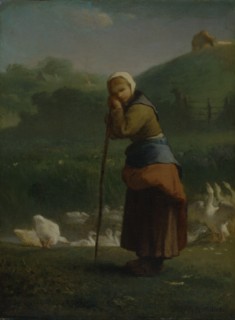 'The goose girl at Gruchy', 1854-6. Artist: Jean Francois Millet.