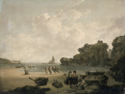 'The Stack Rock', 1793-94. Artist: Julius Caesar Ibbetson.