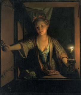 'A girl at the window', 1663-1700. Artist: Godfried Schalcken.