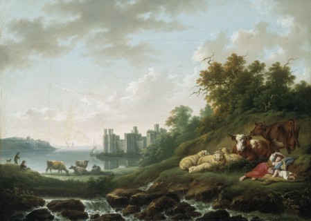 'Caernarvon Castle', 1783-1840. Artist: Charles Towne