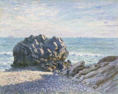 'Storr's Rock, Lady's Cove, evening', 1897. Artist: Alfred Sisley.