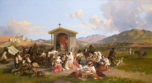 'Mass for the reapers', 1820-1885. Artist: Penry Williams.