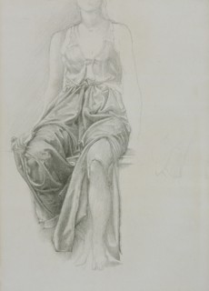 'Drapery study for 'King Cophetua and the beggar maid', c1883. Artist: Edward Burnes-Jones.