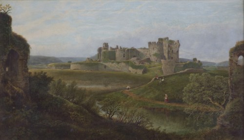 'Caerphilly Castle', 1834-1889. Artist: Thomas Waters