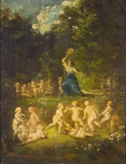 'The gambols', 1844-1886 Artist: Adolphe Monticelli.