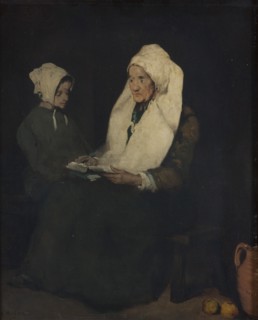 'The admonition', 1823-1892. Artist: Theodule Ribot.