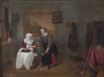 'A Dutch interior', 1640-1658. Artist: Gerritsz Quiringh van Brekelenkam