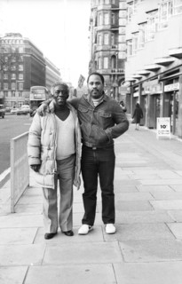 Art Blakey and Charles Famborough,  London, 1983.   Artist: Brian O'Connor.
