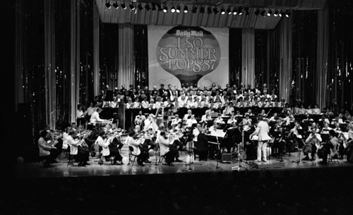 John Dankworth,  LSO, Barbican, London, 1987.   Artist: Brian O'Connor.