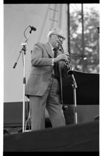 Benny Goodman, Knebworth, 1982.   Artist: Brian O'Connor.