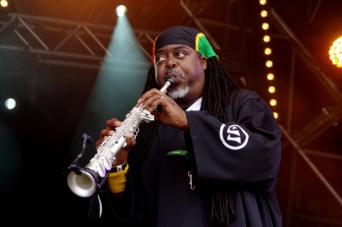 Courtney Pine, Love Supreme Jazz Festival, Glynde Place, East Sussex, 2014. Artist: Brian O'Connor.