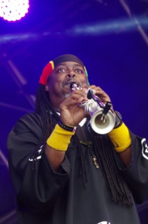 Courtney Pine, Love Supreme Jazz Festival, Glynde Place, East Sussex, 2014. Artist: Brian O'Connor.