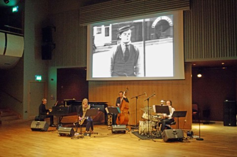 Buster Birch, Jim Treweek, Jo Fooks and Pete Ringrose, Birley Centre, Eastbourne, 2015. Artist: Brian O'Connor.