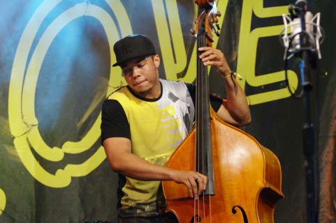 Michael Bowie, Love Supreme Jazz Festival, Glynde Place, East Sussex, 2015. Artist: Brian O'Connor.
