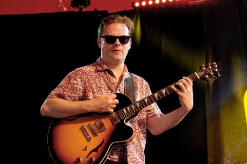 Phil Robson, Love Supreme Jazz Festival, Glynde Place, East Sussex, 2015. Artist: Brian O'Connor.