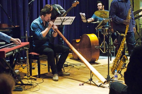 Paul Booth, Watermill Jazz Club, Dorking, Surrey, September 2015. Artist: Brian O'Connor.