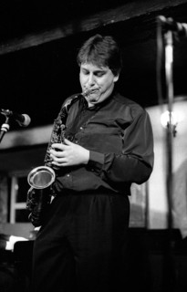 Nigel Hitchcock, Watermill Jazz Club, Dorking, Surrey, Sept 2000.  Artist: Brian O'Connor.