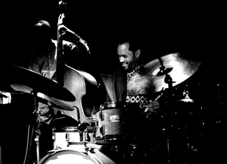 Billy Higgins and David Williams, Ronnie Scott's, Soho, London, Sep 1993. Artist: Brian O'Connor.