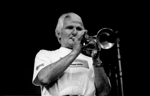 Conte Condoli, Brecon Jazz Festival, Powys, Wales, August 2000. Artist: Brian O'Connor.