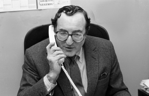 Dave Lee, Jazz FM, Marble Arch, London, Feb 1990. Artist: Brian O'Connor.