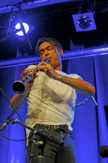 Arun Ghosh, Ropetackle Arts Centre, Shoreham, West Sussex, Jan 2016. Artist: Brian O'Connor.