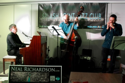 Adam Glasser, Neal Richardson and Nigel Thomas, Seaford Head Golf Club, Feb 2016. Artist: Brian O'Connor.