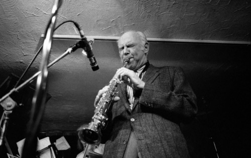 Herb Geller, Bass Clef, London, April 1990. Artist: Brian O'Connor.