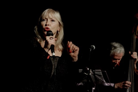 Tina May with Herbie Flowers, Hawth, Crawley, West Sussex, Nov 2015. Artist: Brian O'Connor.