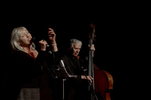 Tina May with Herbie Flowers, Hawth, Crawley, West Sussex, Nov 2015. Artist: Brian O'Connor.