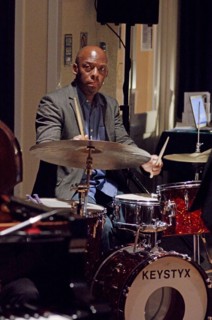 E.J. Strickland, Watermill Jazz Club, Dorking, Surrey, Nov 2015. Artist: Brian O'Connor.