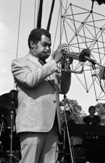 Art Farmer, Capital Jazz festival, Knebworth, July, 1982. Artist: Brian O'Connor.