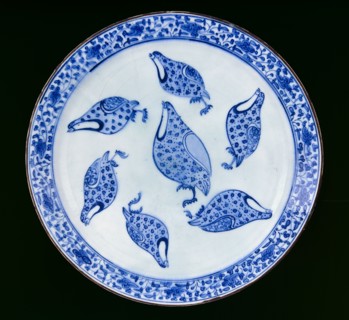 Dish with quails, 17th century - early 18th century. Artist: Unknown.