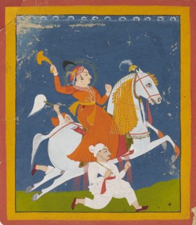 Equestrian portrait of Maharana Bhim Singh of Mewar, c1785. Artist: Unknown.
