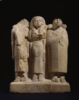 Group statuette of 3 figures, late XIIth dynasty - early XIIIth dynasty (c1800 BC-1700 BC). Artist: Unknown.