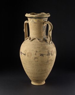 Geometric Attic neck-amphora, 8th-7th century BC. Artist: Tapestry Workshop.