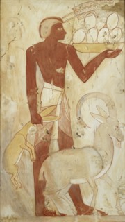 Copy of wall painting, private tomb 78 of Horemheb, Thebes, 20th century. Artist: Anna (Nina) Macpherson Davies.