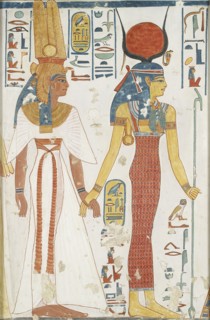 Copy of wall painting from the Queen's tomb 66 of Nefertari, Thebes, 20th century. Artist: Anna (Nina) Macpherson Davies.