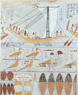 Copy of wall painting from a private tomb of Kaemankh, (III, 295), 20th century. Artist: Anna (Nina) Macpherson Davies.