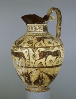 East Greek (Rhodian) oinochoe, Wild Goat style, 630-600 BC. Artist: Unknown.
