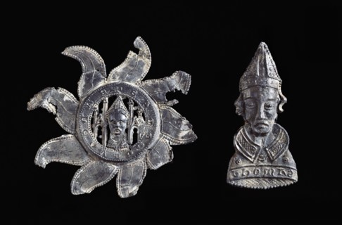 Pilgrim badge, Medieval period (Britain) (1066-1500). Artist: Unknown.