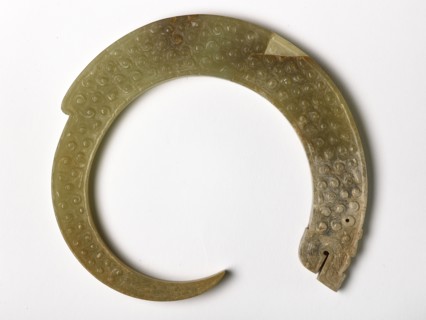 Pendant in the form of a curling dragon, 4th-3rd century BC. Artist: Unknown.