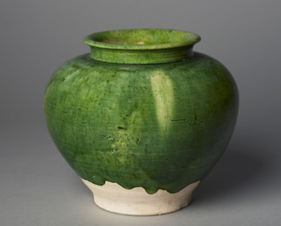Green-glazed jar, 8th century. Artist: Unknown.